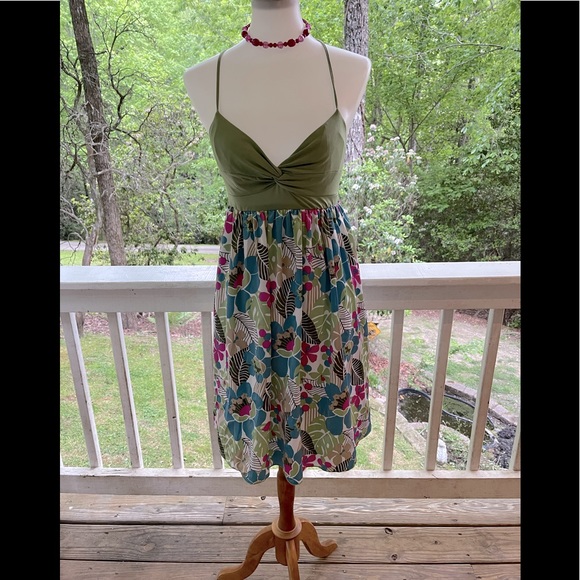 Candie’s Cross Back Floral Sundress L jr.FREE SHIP - Picture 1 of 4
